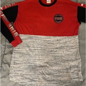 Victoria’s Secret PINK 🤫❤️🌪️🖤 top w/ silver sequin designs